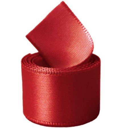 PAPILION Papilion R07430538025250YD 1.5 in. Single-Face Satin Ribbon 50 Yards - Hot Red R07430538025250YD